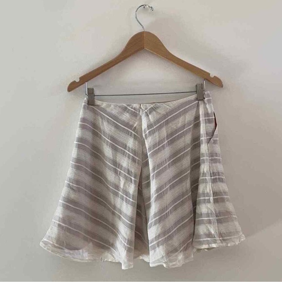 For Love and Lemons Small S Alessandra Striped White Mini Skirt - Picture 3 of 5